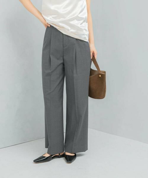 URBAN RESEARCH ROSSO / アーバンリサーチ ロッソ その他パンツ | ウール混防シワハイウエストワイドスラックス | 詳細27