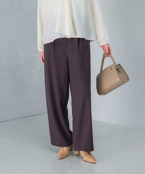 URBAN RESEARCH ROSSO/アーバンリサーチ ロッソ イージーケアウーステッドストレートパンツ バーガンディー 38
