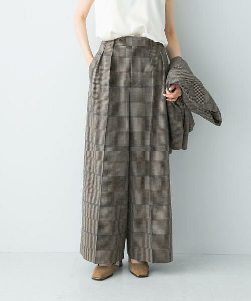 URBAN RESEARCH ROSSO / アーバンリサーチ ロッソ その他パンツ | チェックワイドスラックス | 詳細3