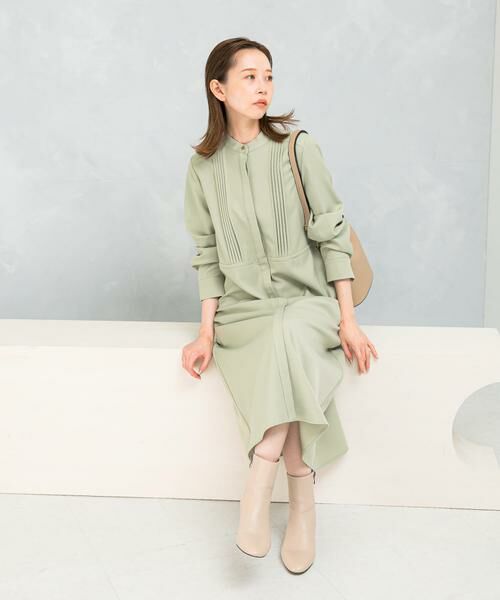 URBAN RESEARCH ROSSO/アーバンリサーチ ロッソ ピンタックストレートワンピース ミント FREE