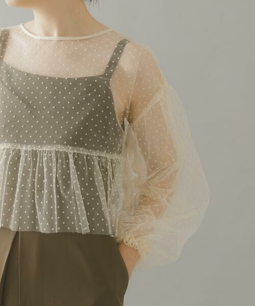 URBAN RESEARCH ROSSO / アーバンリサーチ ロッソ ドレス | ドットチュールブラウスSETドレス | 詳細1