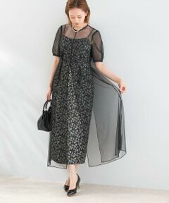 URBAN RESEARCH ROSSO / アーバンリサーチ ロッソ ドレス | kaene　プリントジャガード×チュールドレス