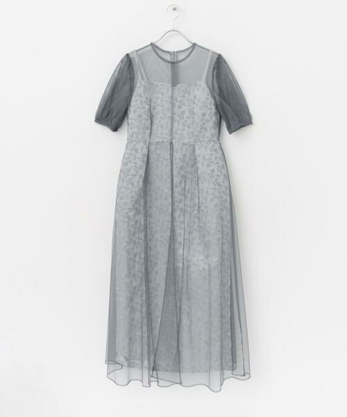 URBAN RESEARCH ROSSO / アーバンリサーチ ロッソ ドレス | kaene　プリントジャガード×チュールドレス | 詳細1