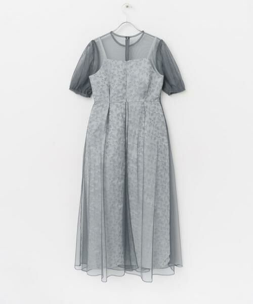 URBAN RESEARCH ROSSO / アーバンリサーチ ロッソ ドレス | kaene　プリントジャガード×チュールドレス | 詳細3