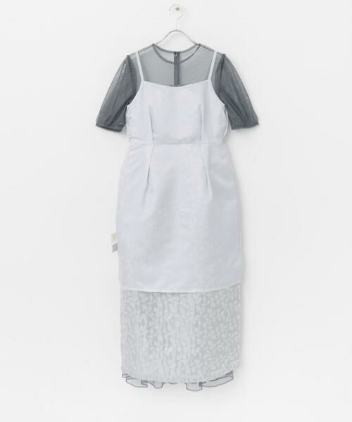 URBAN RESEARCH ROSSO / アーバンリサーチ ロッソ ドレス | kaene　プリントジャガード×チュールドレス | 詳細5