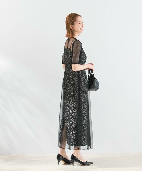 URBAN RESEARCH ROSSO / アーバンリサーチ ロッソ ドレス | kaene　プリントジャガード×チュールドレス | 詳細8