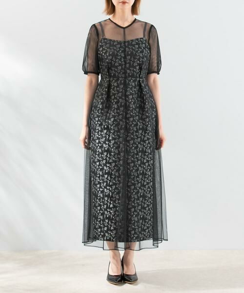 URBAN RESEARCH ROSSO / アーバンリサーチ ロッソ ドレス | kaene　プリントジャガード×チュールドレス | 詳細10