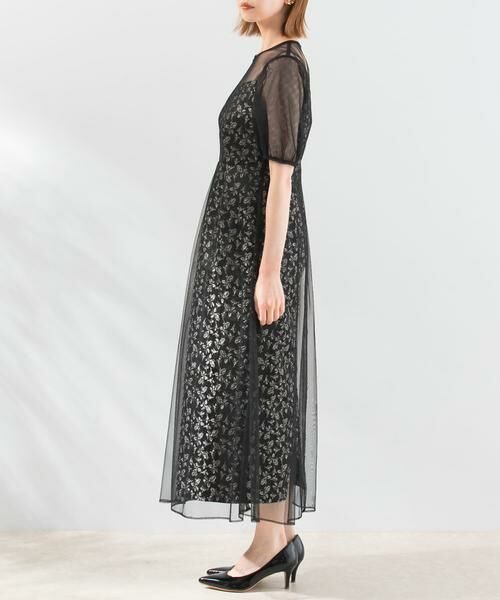 URBAN RESEARCH ROSSO / アーバンリサーチ ロッソ ドレス | kaene　プリントジャガード×チュールドレス | 詳細11