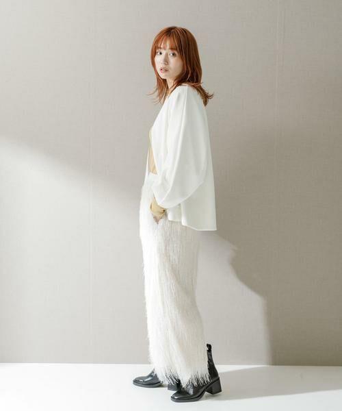 URBAN RESEARCH ROSSO / アーバンリサーチ ロッソ スカート | ELENDEEK　FRINGE STRAIGHT SKIRT | 詳細2
