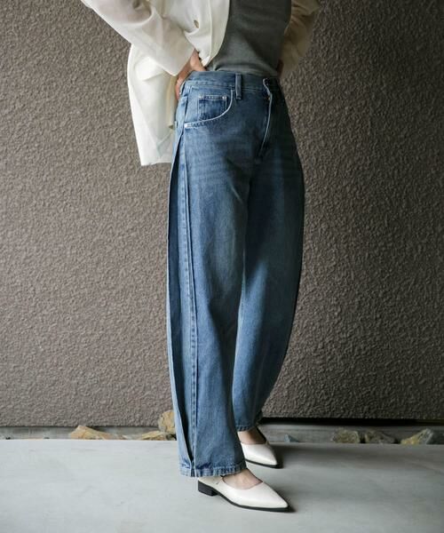 URBAN RESEARCH ROSSO / アーバンリサーチ ロッソ デニムパンツ | YENN　SIDE PLEATED DENIM PANTS | 詳細2