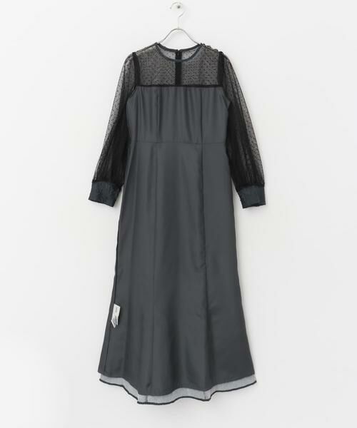 URBAN RESEARCH ROSSO / アーバンリサーチ ロッソ ドレス | kaene　エンボスフラワードットミックスドレス | 詳細4