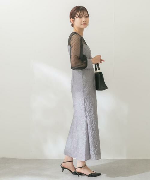 URBAN RESEARCH ROSSO / アーバンリサーチ ロッソ ドレス | kaene　エンボスフラワードットミックスドレス | 詳細8