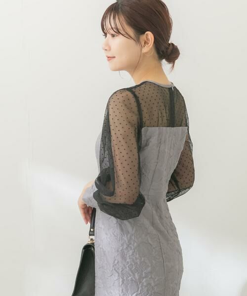 URBAN RESEARCH ROSSO / アーバンリサーチ ロッソ ドレス | kaene　エンボスフラワードットミックスドレス | 詳細12