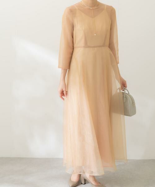 URBAN RESEARCH ROSSO/アーバンリサーチ ロッソ kaene ラメミックスステッチレースドレス イエロー 38