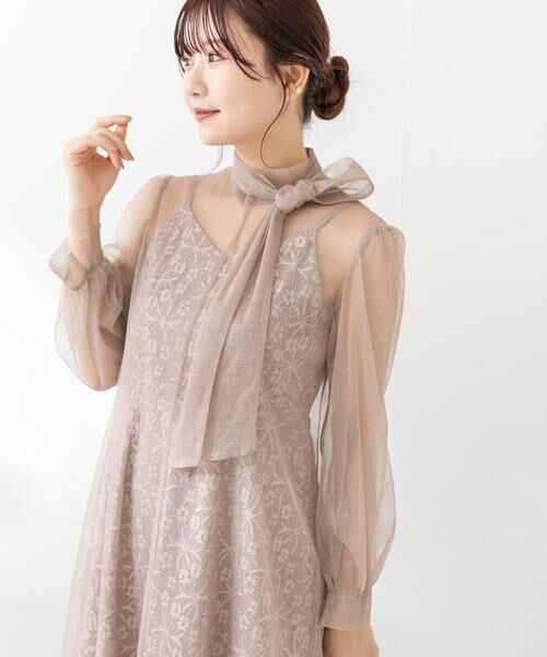 URBAN RESEARCH ROSSO / アーバンリサーチ ロッソ ドレス | kaene　ラメチュールレイヤードレースドレス | 詳細7