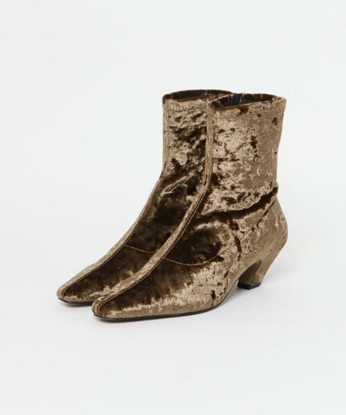 URBAN RESEARCH ROSSO / アーバンリサーチ ロッソ ブーツ（ショート丈） | LE VERNIS　Velor stretch boots | 詳細3