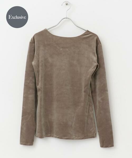 URBAN RESEARCH ROSSO/アーバンリサーチ ロッソ 『別注』GREYCHORD×ROSSO MIRAベロアカットソー ベージュ系その他 1