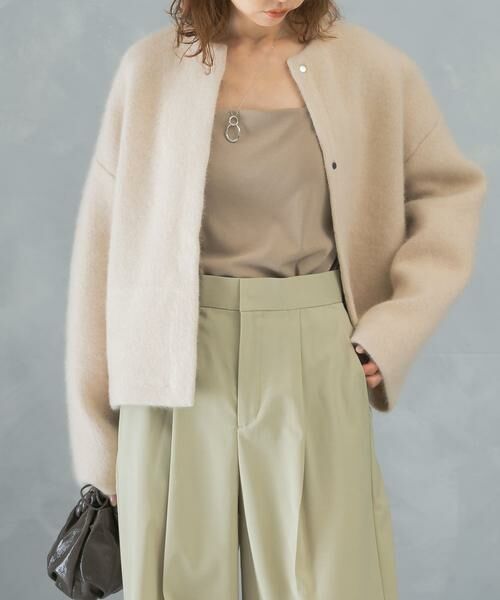 URBAN RESEARCH ROSSO / アーバンリサーチ ロッソ カーディガン・ボレロ | ELENDEEK　CN RACCOON MIX SHORT WCD | 詳細6