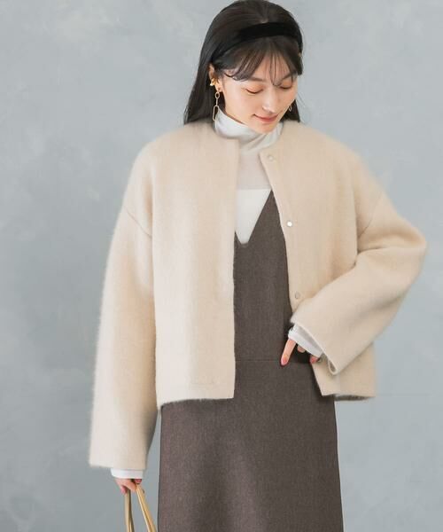 URBAN RESEARCH ROSSO / アーバンリサーチ ロッソ カーディガン・ボレロ | ELENDEEK　CN RACCOON MIX SHORT WCD | 詳細9