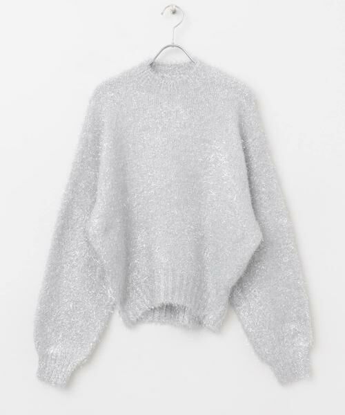 URBAN RESEARCH ROSSO/アーバンリサーチ ロッソ ELENDEEK FILM LAME KNIT ライトグレー FREE URBAN RESEARCH ROSSO/アーバンリサーチ ロッソ ELENDEEK FILM LAME KNIT ライトグレー FREE