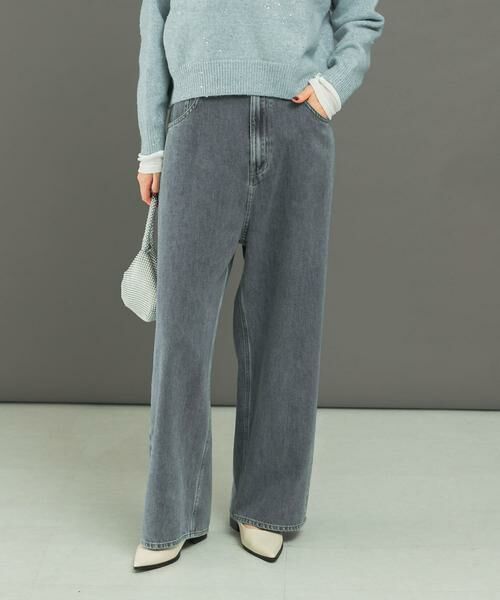 URBAN RESEARCH ROSSO / アーバンリサーチ ロッソ デニムパンツ | CHIGNON シンチバックデニムワイドパンツ(ネイビー)