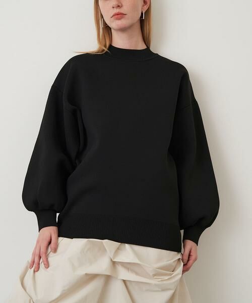 URBAN RESEARCH ROSSO / アーバンリサーチ ロッソ ニット・セーター | ELENDEEK FORM SLEEVE OVER KNIT(ブラック)