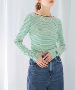 URBAN RESEARCH ROSSO / アーバンリサーチ ロッソ Tシャツ | GREEN BUTTER　Two-way Stripe Patch T-shirts