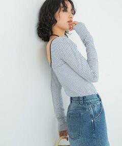 URBAN RESEARCH ROSSO / アーバンリサーチ ロッソ Tシャツ | GREEN BUTTER　Two-way Stripe Patch T-shirts