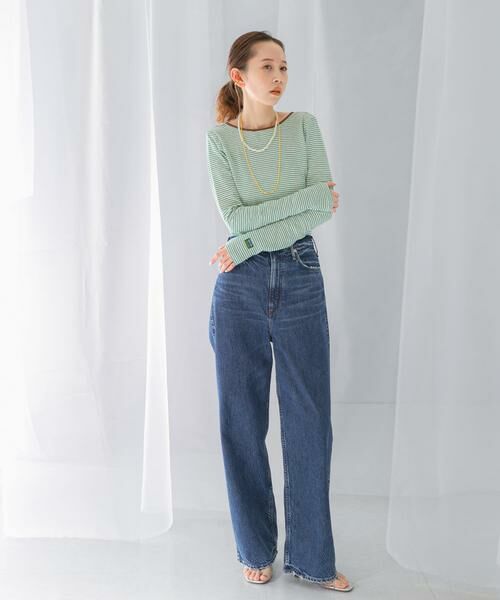 URBAN RESEARCH ROSSO / アーバンリサーチ ロッソ Tシャツ | GREEN BUTTER　Two-way Stripe Patch T-shirts | 詳細6