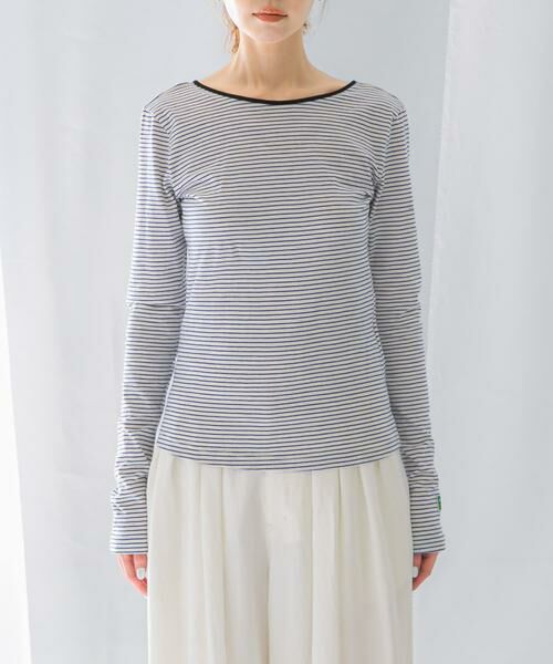 URBAN RESEARCH ROSSO / アーバンリサーチ ロッソ Tシャツ | GREEN BUTTER　Two-way Stripe Patch T-shirts | 詳細21