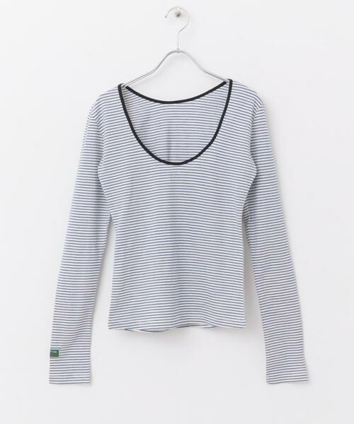 URBAN RESEARCH ROSSO / アーバンリサーチ ロッソ Tシャツ | GREEN BUTTER　Two-way Stripe Patch T-shirts | 詳細25