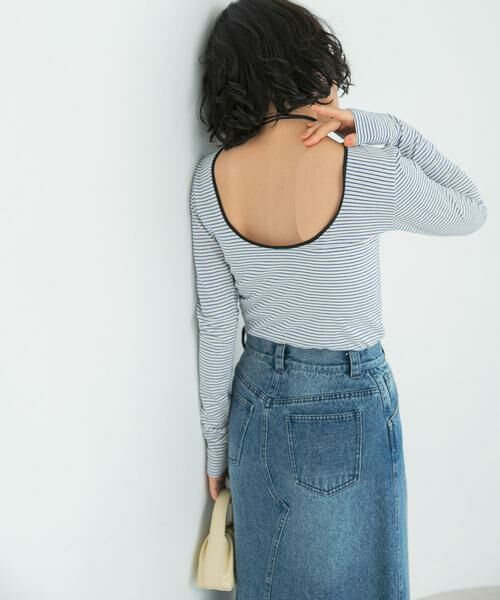 URBAN RESEARCH ROSSO / アーバンリサーチ ロッソ Tシャツ | GREEN BUTTER　Two-way Stripe Patch T-shirts | 詳細13