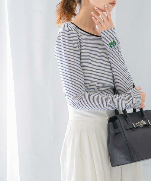 URBAN RESEARCH ROSSO / アーバンリサーチ ロッソ Tシャツ | GREEN BUTTER　Two-way Stripe Patch T-shirts | 詳細15