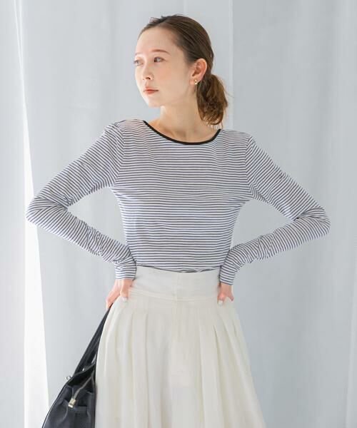 URBAN RESEARCH ROSSO / アーバンリサーチ ロッソ Tシャツ | GREEN BUTTER　Two-way Stripe Patch T-shirts | 詳細18