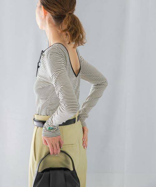 URBAN RESEARCH ROSSO / アーバンリサーチ ロッソ Tシャツ | GREEN BUTTER　Two-way Stripe Patch T-shirts | 詳細28