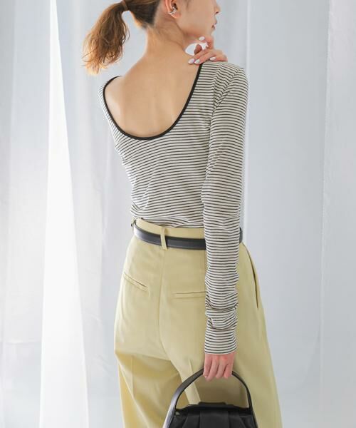 URBAN RESEARCH ROSSO / アーバンリサーチ ロッソ Tシャツ | GREEN BUTTER　Two-way Stripe Patch T-shirts | 詳細29