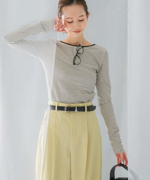 URBAN RESEARCH ROSSO / アーバンリサーチ ロッソ Tシャツ | GREEN BUTTER　Two-way Stripe Patch T-shirts | 詳細30