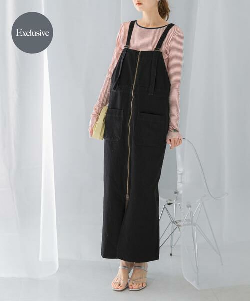 URBAN RESEARCH ROSSO/アーバンリサーチ ロッソ 『別注』Lee×ROSSO ILINE SALOPETTE SKIRT ブラック系その他 S