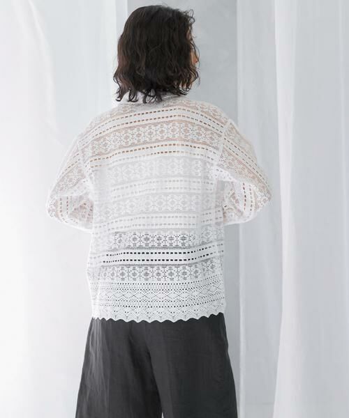 URBAN RESEARCH ROSSO / アーバンリサーチ ロッソ その他トップス | sara mallika　COTTON BORDER LACE TOP | 詳細1