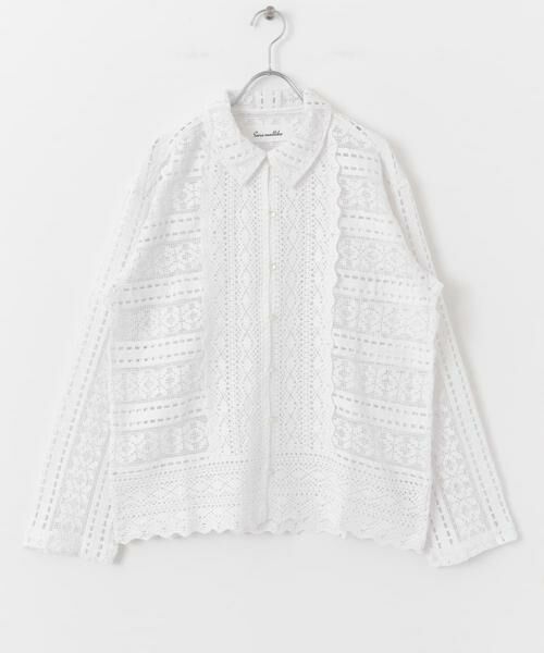URBAN RESEARCH ROSSO / アーバンリサーチ ロッソ その他トップス | sara mallika　COTTON BORDER LACE TOP | 詳細3