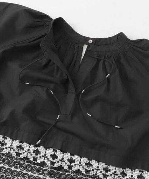 URBAN RESEARCH ROSSO / アーバンリサーチ ロッソ シャツ・ブラウス | sara mallika　COTTON BORDER GATHER LACE TOP | 詳細6