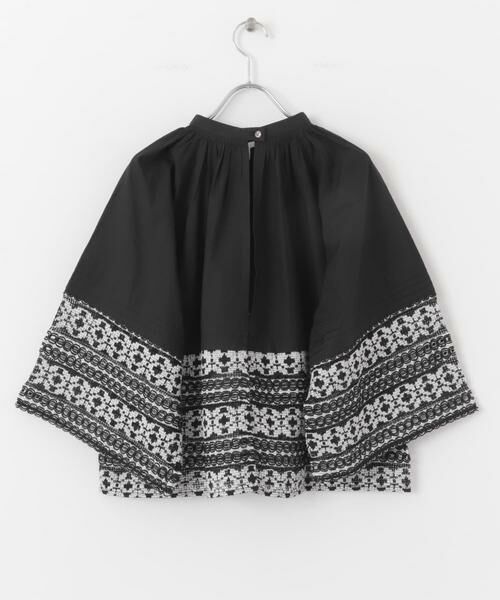URBAN RESEARCH ROSSO / アーバンリサーチ ロッソ シャツ・ブラウス | sara mallika　COTTON BORDER GATHER LACE TOP | 詳細7