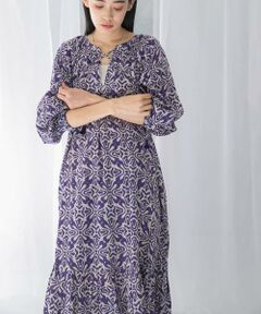 URBAN RESEARCH ROSSO / アーバンリサーチ ロッソ ワンピース | sara mallika　COTTON LUREX RIPPLE PRINT DRESS