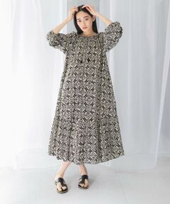 URBAN RESEARCH ROSSO / アーバンリサーチ ロッソ ワンピース | sara mallika　COTTON LUREX RIPPLE PRINT DRESS