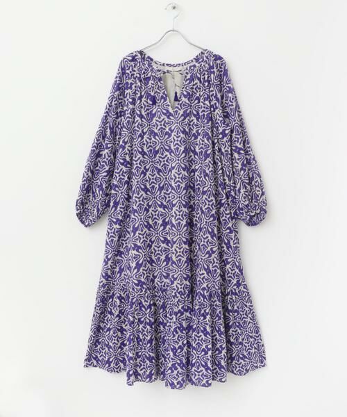 URBAN RESEARCH ROSSO / アーバンリサーチ ロッソ ワンピース | sara mallika　COTTON LUREX RIPPLE PRINT DRESS | 詳細5