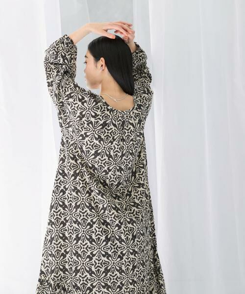 URBAN RESEARCH ROSSO / アーバンリサーチ ロッソ ワンピース | sara mallika　COTTON LUREX RIPPLE PRINT DRESS | 詳細7