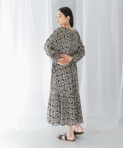 URBAN RESEARCH ROSSO / アーバンリサーチ ロッソ ワンピース | sara mallika　COTTON LUREX RIPPLE PRINT DRESS | 詳細9
