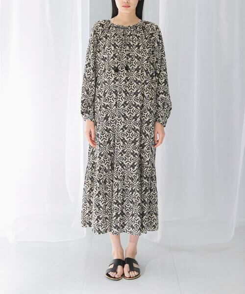 URBAN RESEARCH ROSSO / アーバンリサーチ ロッソ ワンピース | sara mallika　COTTON LUREX RIPPLE PRINT DRESS | 詳細10