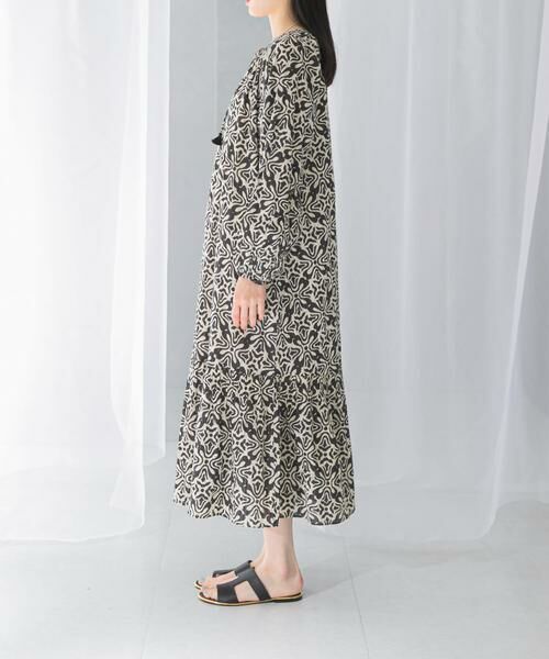 URBAN RESEARCH ROSSO / アーバンリサーチ ロッソ ワンピース | sara mallika　COTTON LUREX RIPPLE PRINT DRESS | 詳細11