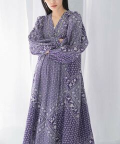 URBAN RESEARCH ROSSO / アーバンリサーチ ロッソ ワンピース | sara mallika　COTTON LUREX SCARF PRINT DRESS